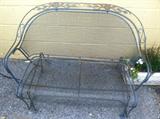wrought iron glider