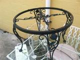 rose wrought iron coffee table