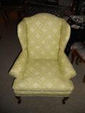 Newly re upholstered wing back chair