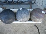 Marble balls great for accents in the garden, concrete planters