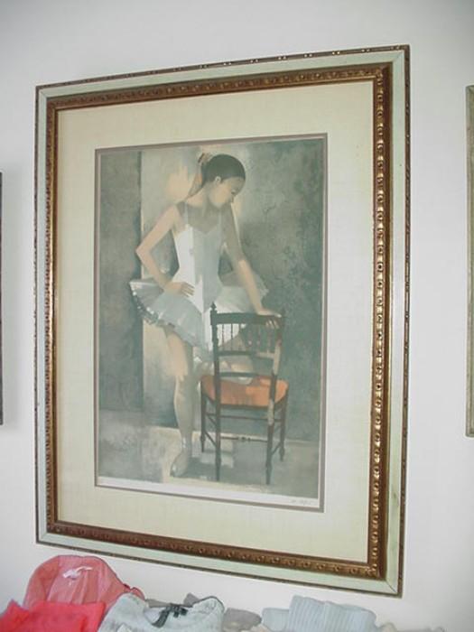 Signed and numbered print of ballerina