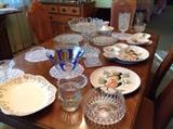 depression glass and china