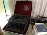 Royal Quiet Deluxe typewriter with case. 