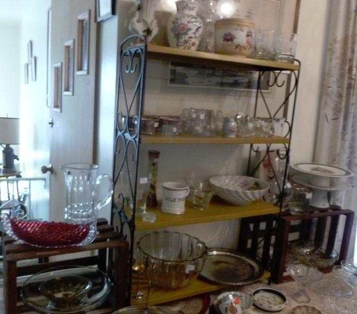 Glassware and china (mostly old)