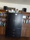 Very nice newer cabinet with bookcases on the sides