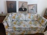 Loveseat, old portraits
