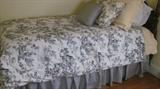 Lots of Bedding selections including Toile pattern in black. 