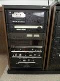 Sansui SC-3330 cassette deck, Sansui TU-17 am/fm tuner, Technics peak average meter, Audio Control equalizer, DBX 3BX, DBX Boom Box, DBX Open Reel 122, DBX-2 cassette noise reduction, SAE Impulse noise reduction system 