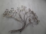 Golden wired tree wall hanging