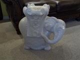Ceramic elephant plant stand