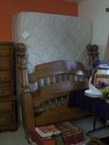 Queen wooden headboard, footboard and frame