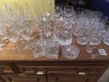 Variety of crystal glassware                                 