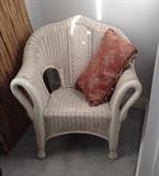 Large wicker chair