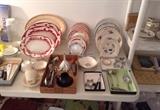 Restaurant china & vintage utensils