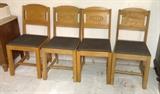 Set of 4 vintage dining chairs