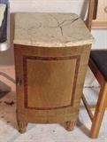 Inlaid cabinet/nightstand - marble top "as is"