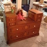 Old pine vanity/chest
