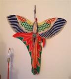 Vintage peacock kite (lamp in corner is not for sale)