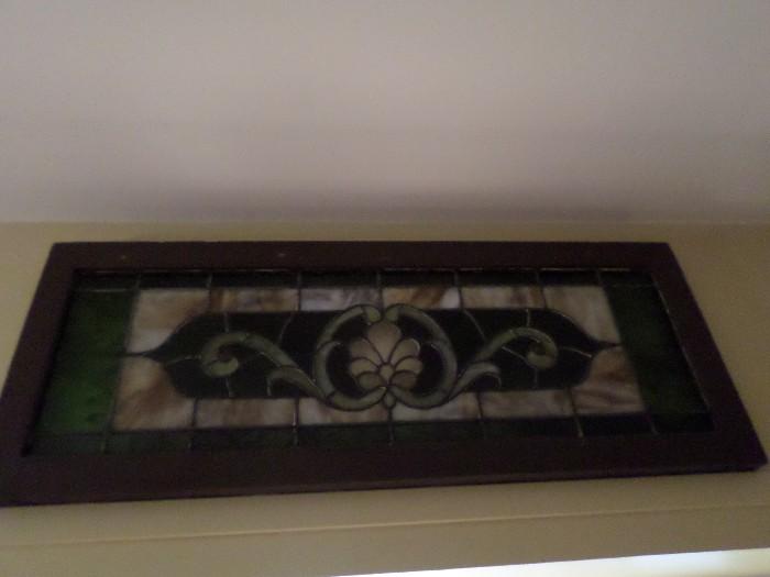 Pair of Amazing Antique Stained Glass Windows