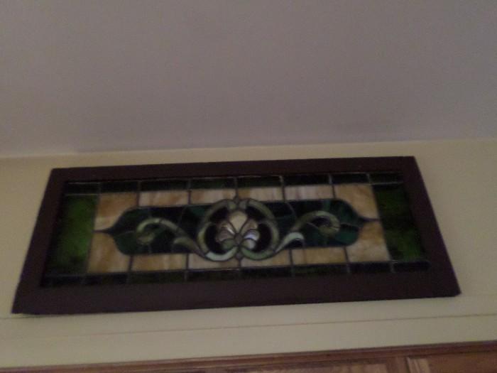 Pair of Amazing Antique Stained Glass Windows