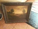 vintage landscape oil