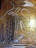 assortment of fine and costume jewelry-several real pearl strands