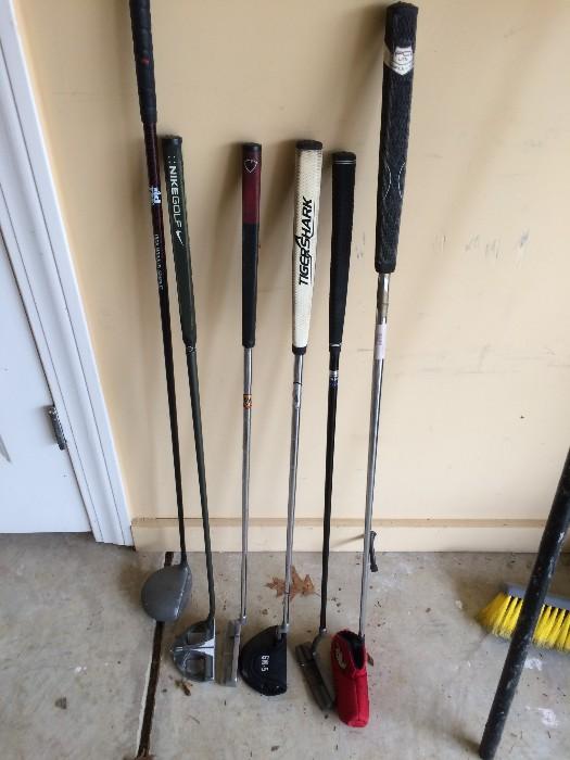 golf clubs, putters