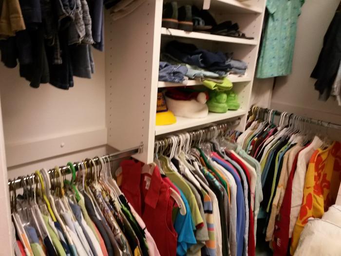 only the beginning of the clothes......closets full!