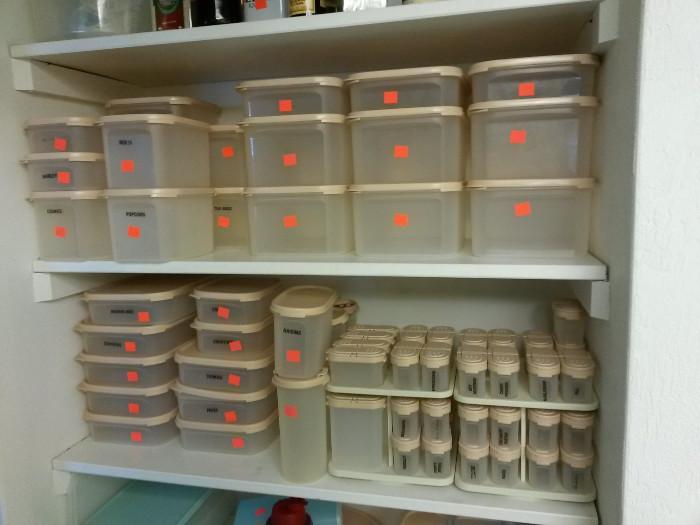 Doesn't everyone want their pantry to look like this! ALL TUPPERWARE