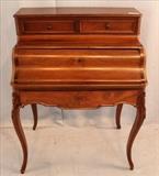 16  - Rosewood ladies writing desk, ca. 1875, birdseye maple interior, 41 in. T, 31 in. W, 21 in. D