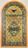 23 - Very large and fine 19th Century Stained and Leaded Glass Window in Original Frame