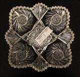 31  - Brilliant cut glass tray, 2 in. T, 9in. Sq.