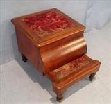 97  - Lift top combination bed steps and commode with pot, 16 in. T, 17 in. W, 18 in. D.