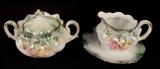 151a - 3 pieces of R.S. Prussia, sugar, creamer and under plate.
