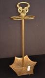 161  - Umbrella shaped umbrella stand with solid brass, 30 in . T, 13 in. W.