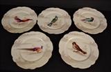 162  - Set of 5 bird plates with hand painted birds, 8.9 in. D.