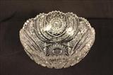 181  - Brilliant cut glass bowl, 4 in. T, 8 in. D.