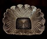 191  - Brilliant cut glass bowl, 3 in. T, 12 in. Sq.