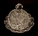 193  - Brilliant cut glass cheese dome, 6 in. T, 7 in. D.