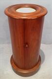 197  - Round mahogany empire pedestal wash stand, 28 in. T, 15 in. D.