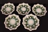 206  - Five piece set of Austrian hand painted plates, 8.5 in. R.