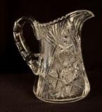 248  - Brilliant cut glass pitcher, 8 in. T, 8 in. W.