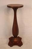261 - Mahogany empire pedestal, 34 in. T, 12.5 in. D.