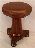270  - Mahogany empire organ stool, 20 in. T, 14 in. D.