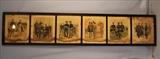 318  - Old Print of enlisted men in uniform from different wars, 92 in. T.