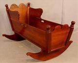 323  - Walnut Victorian cradle, 24 in. T, 42 in. W, 17 in. D.