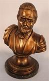 307 - Bronze bust of a man, 14 in. t, 10 in. W.