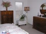 Art Deco Dresser and Chest. The leather ottoman goes with an almost new (2012) leather chair we have for sale.