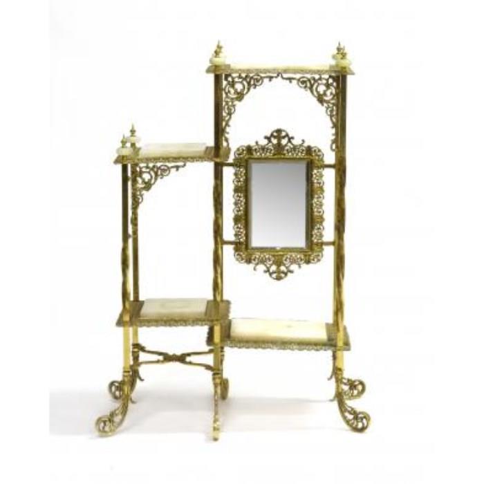 French brass etagere