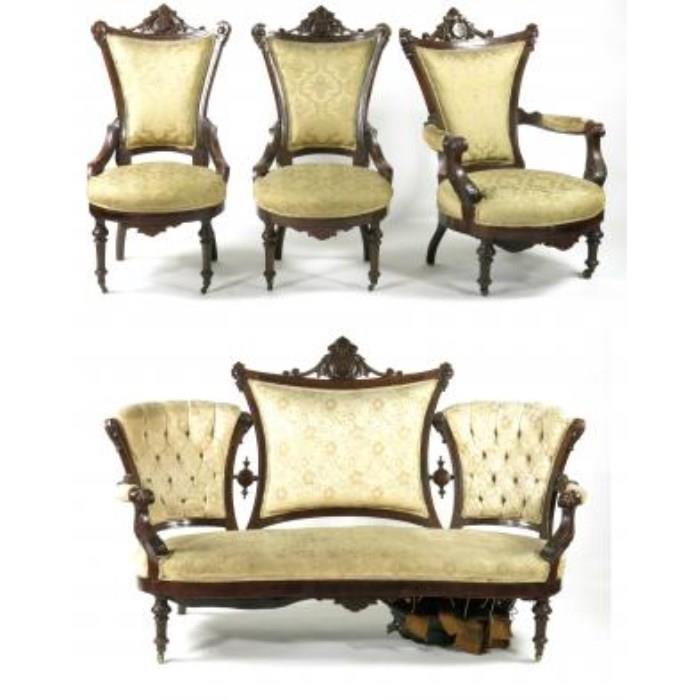 Attributed to Jetiff 4 pc parlor set